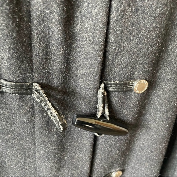 Liz Claiborne Charcoal Military Coat with Toggles - Picture 5 of 6